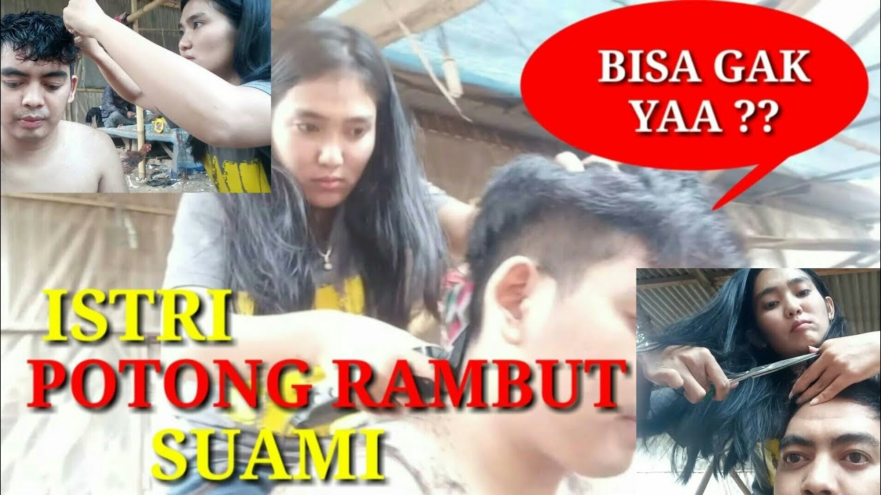 Istri Potong Rambut Suami