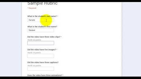 Using Google Forms as a Rubric