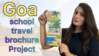 How to design Goa travel brochure project cover page