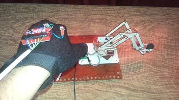 Robotic arm using flex sensor and gyroscope