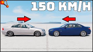 BMW vs MERCEDES! 150 Km/H CRASH TEST! - BeamNg Drive