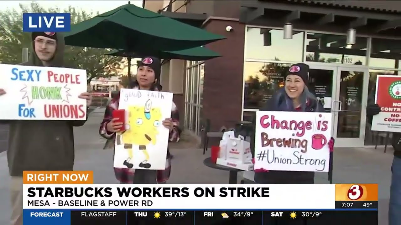 Employees at two Arizona Starbucks stores are on strike