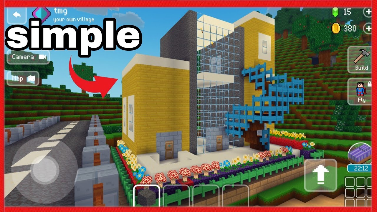 Simple Build Blocky How to build a simple house on block craft - YouTube