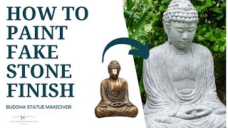 How To Paint Fake Stone Buddha Makeover