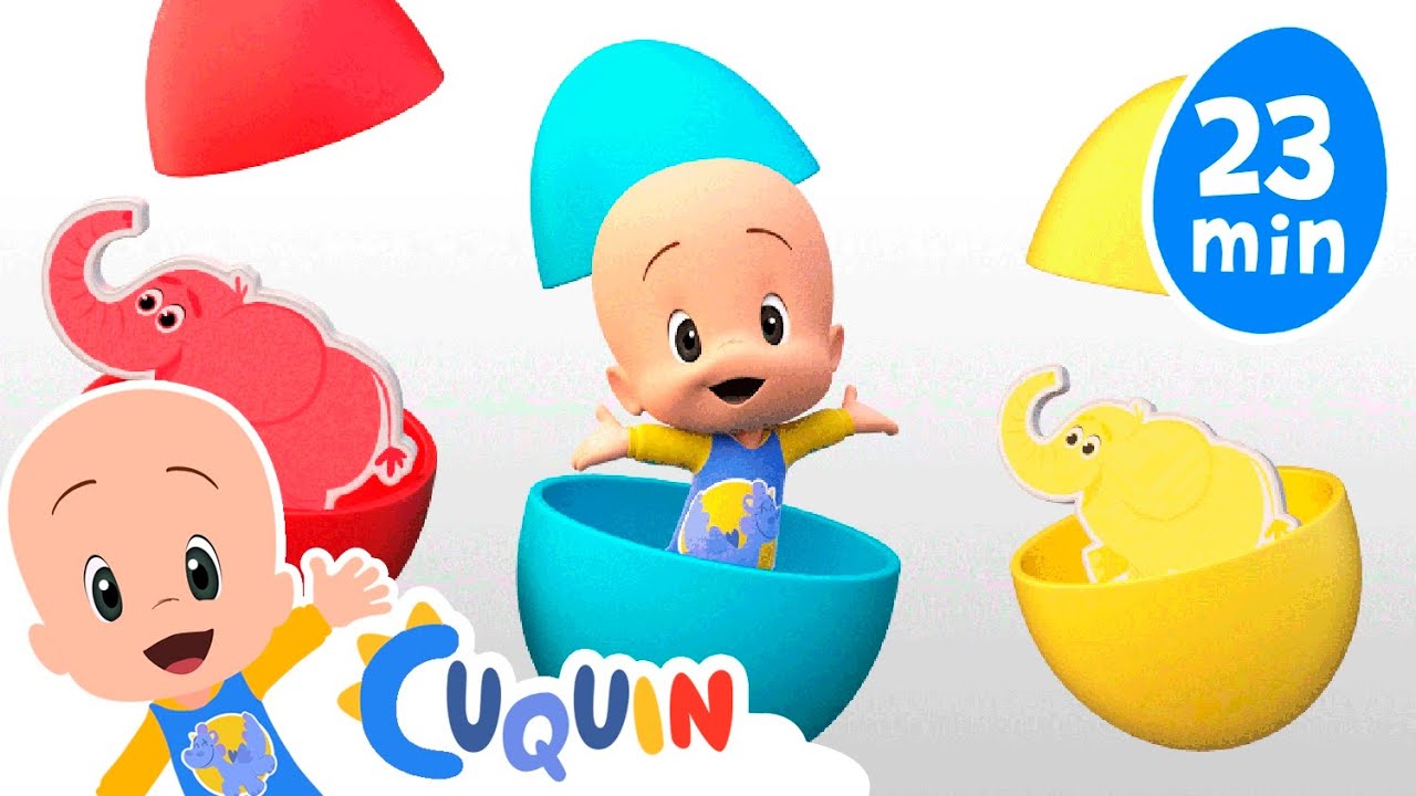 Surprise Eggs with Cuquin: learn the colors and much more! | videos & cartoons for babies