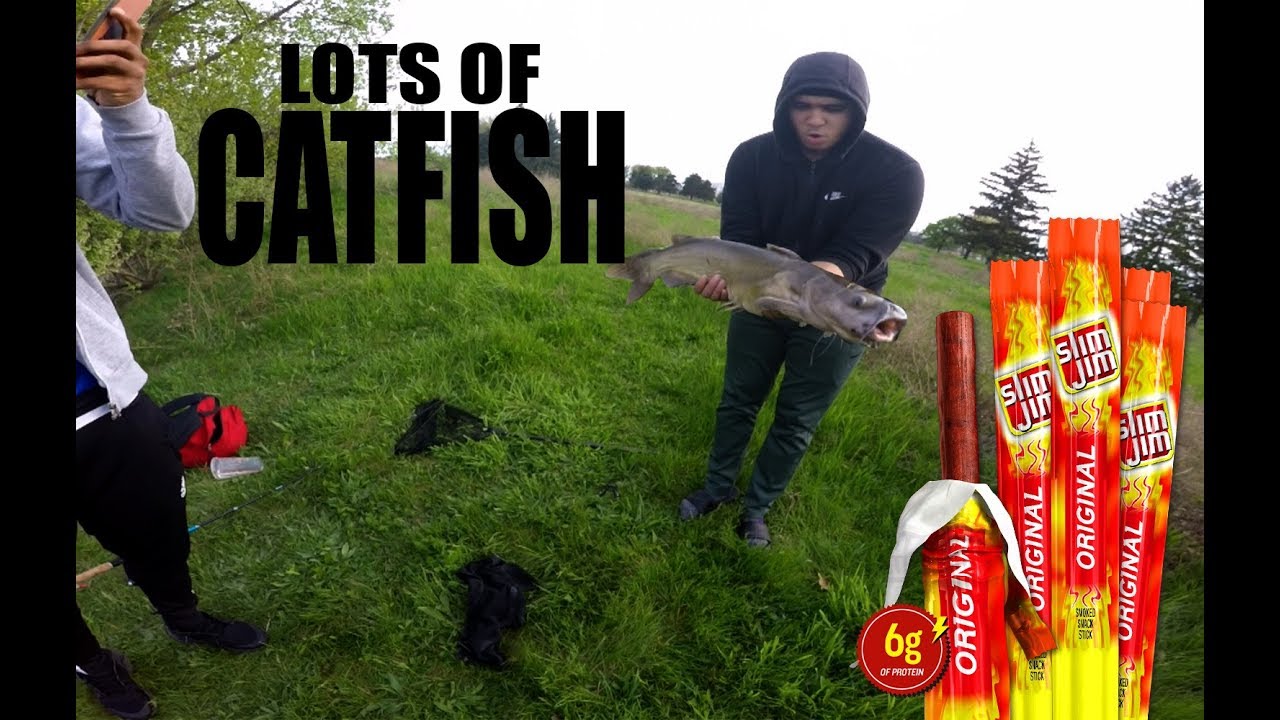 CATCHING FISH ON SLIM JIMS! 2 Day Catfish Trip YouTube