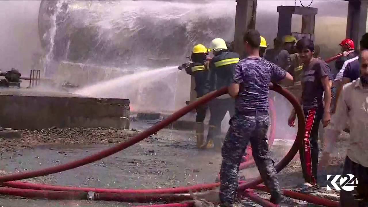 ئاگر له‌ به‌نزین خانه‌یه‌کی شاری سلێمانی که‌وته‌وه‌