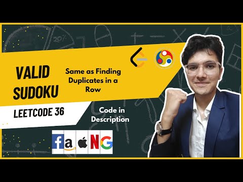 Valid Sudoku | LeetCode 36 | Easiest Solution with Hash Maps Explained