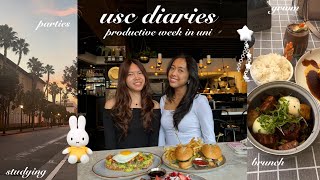 USC vlog uni diaries : productive week of cooking, networking, brunch, studying, bingsoo