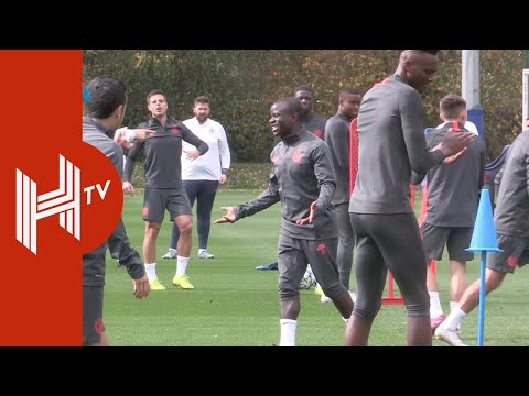 N'Golo Kante all smiles as Chelsea prepare for Lille