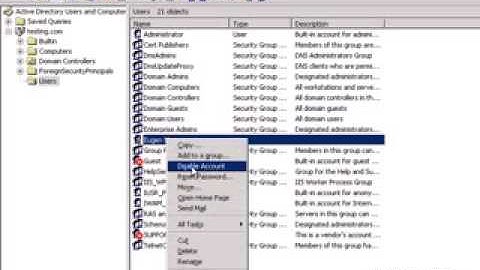 How To Add a New User to Windows 2003 Active Directory Domain