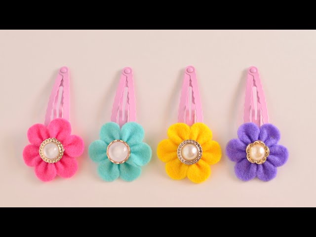 100均DIY】お花ヘアピンの作り方♡ - YouTube