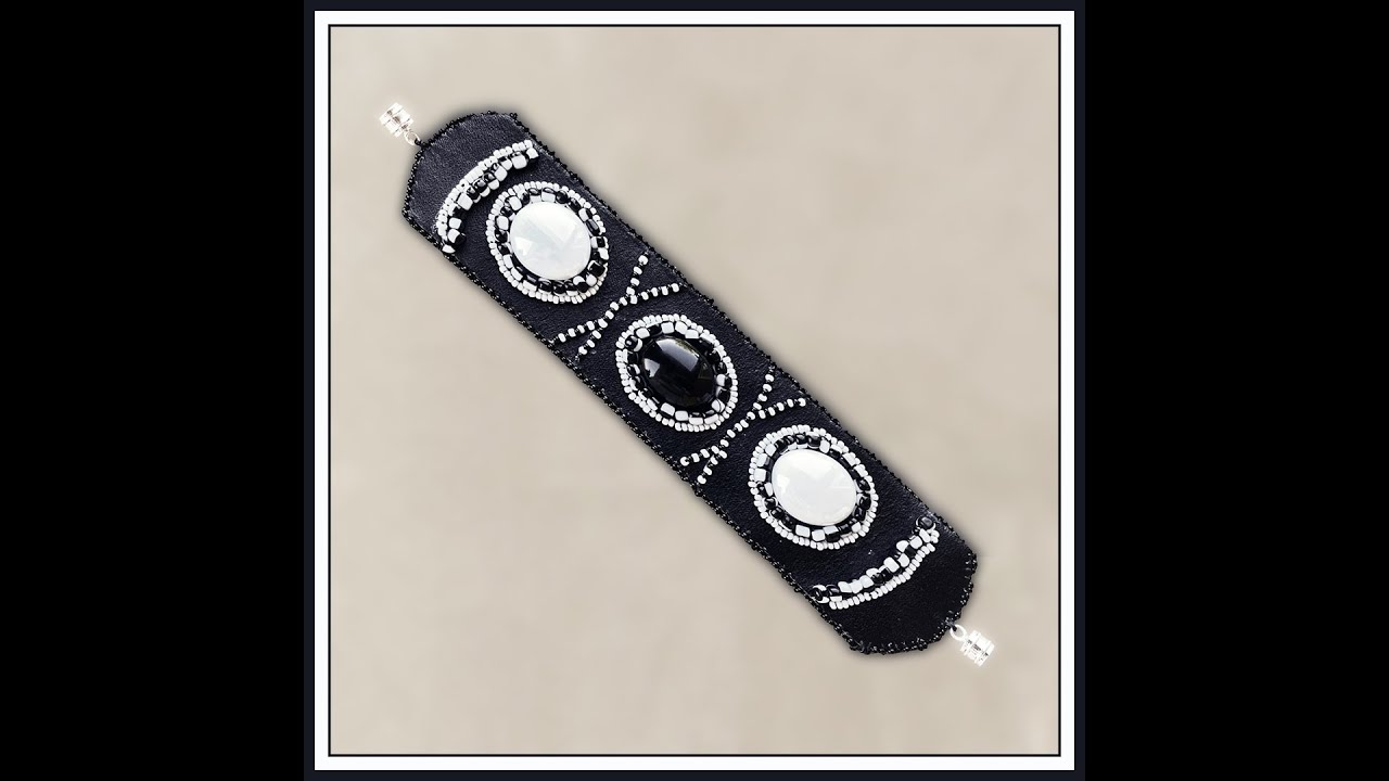 Simple Bead Embroidered Cuff Tutorial