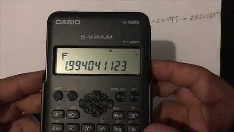 Numeros complejos Calculadora Casio fx 82MS