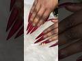 Dark Red Nails 💅🏾 #mattenails #rednails #stilettonails #cateyenails #cutenaildesigns #nailinspo