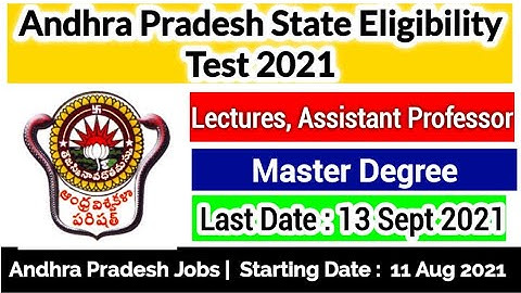 APSET SET Exam 2021 | Andhra Pradesh State Eligibility Test 2021 | AP State Eligibility Test  2021