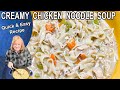 CREAMY CHICKEN NOODLE SOUP, EASY & FAST RECIPE