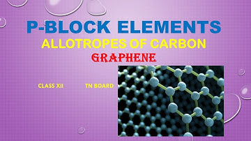 P-block elements Class12/ Part 18/ Allotropes of carbon - Graphene