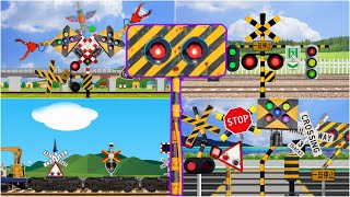 Kumpulan Kereta api kartun Palang pintu kereta api  😂【踏切アニメ】FUMIKIRI  踏切 Railroad crossing trainz #9