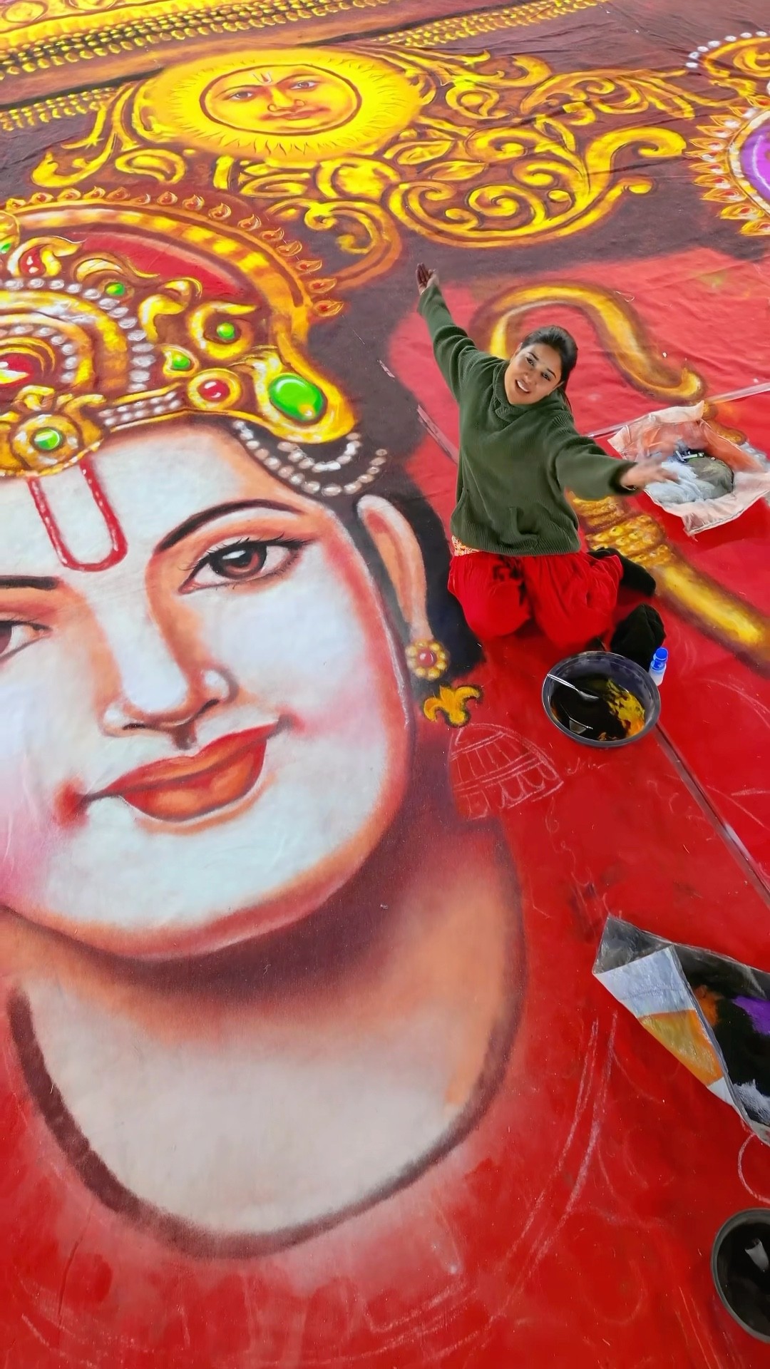 Shivji ke aaradhya ki sabse khubsurat rangoli???#artistshikhasharma #3drangoliqueen #reels