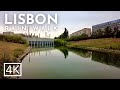 LISBON RAIN: Walking in the rain in Lisbon PORTUGAL - PARQUE OESTE, Alta de Lisboa ASMR