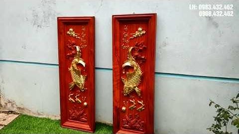 Tranh gỗ cá chép | Cặp tranh gỗ lý ngư vọng nguyệt - Nguồn gốc, ý nghĩa và cách treo