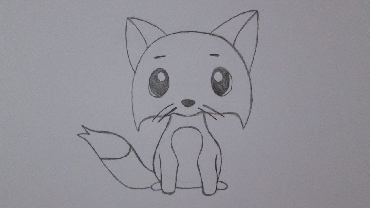 Como desenhar uma raposa de desenho animado