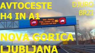 Нова Горица - Любляна, шоссе H4 и A1, Словения, на машине, январь 2024 г.