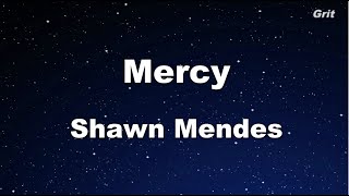 Mercy - Shawn Mendes Karaoke 【With Guide Melody】 Instrumental