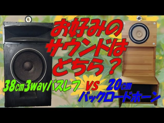 38cmウーファーTAD TL-1601bとJBL 2235Hの2機種を、空気録音して音質