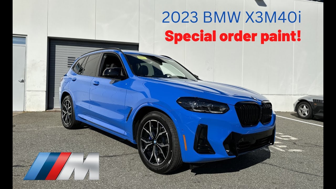 2023 BMW X3 M40i Santorini Blue Individual Paint Walk around in 4K