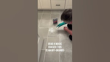 Removing grout haze from tile… this grout haze was left for a month prior to cleaning! #cleaning