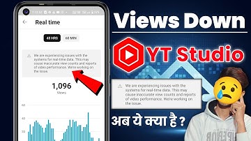 we are experiencing issues with the systems for realtime data yt studio | yt studio views Problem