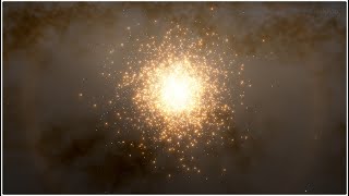 uma estrela na árvore de natal / aglomerado de estrelas / piano universe - space engine