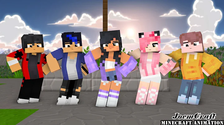 APHMAU FRIENDS DANCE CREW | CHICKEN WINGS MEME | ME TOO DANCE | GANGNAM STYLE - Minecraft Animation