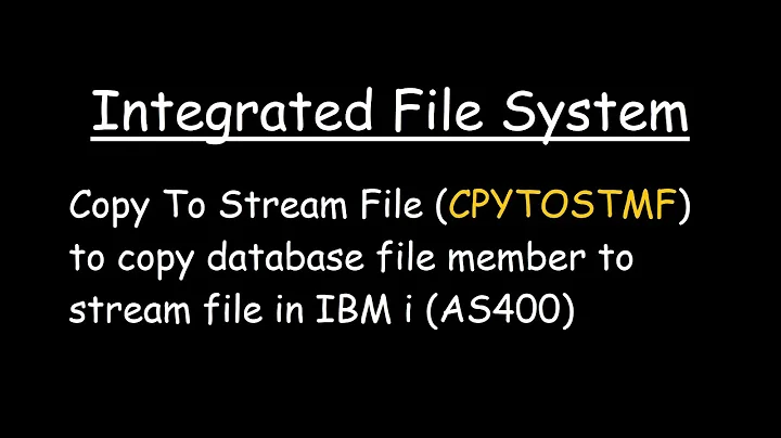 Copy To Stream File CPYTOSTMF to copy database file member to stream file in IBM i AS400