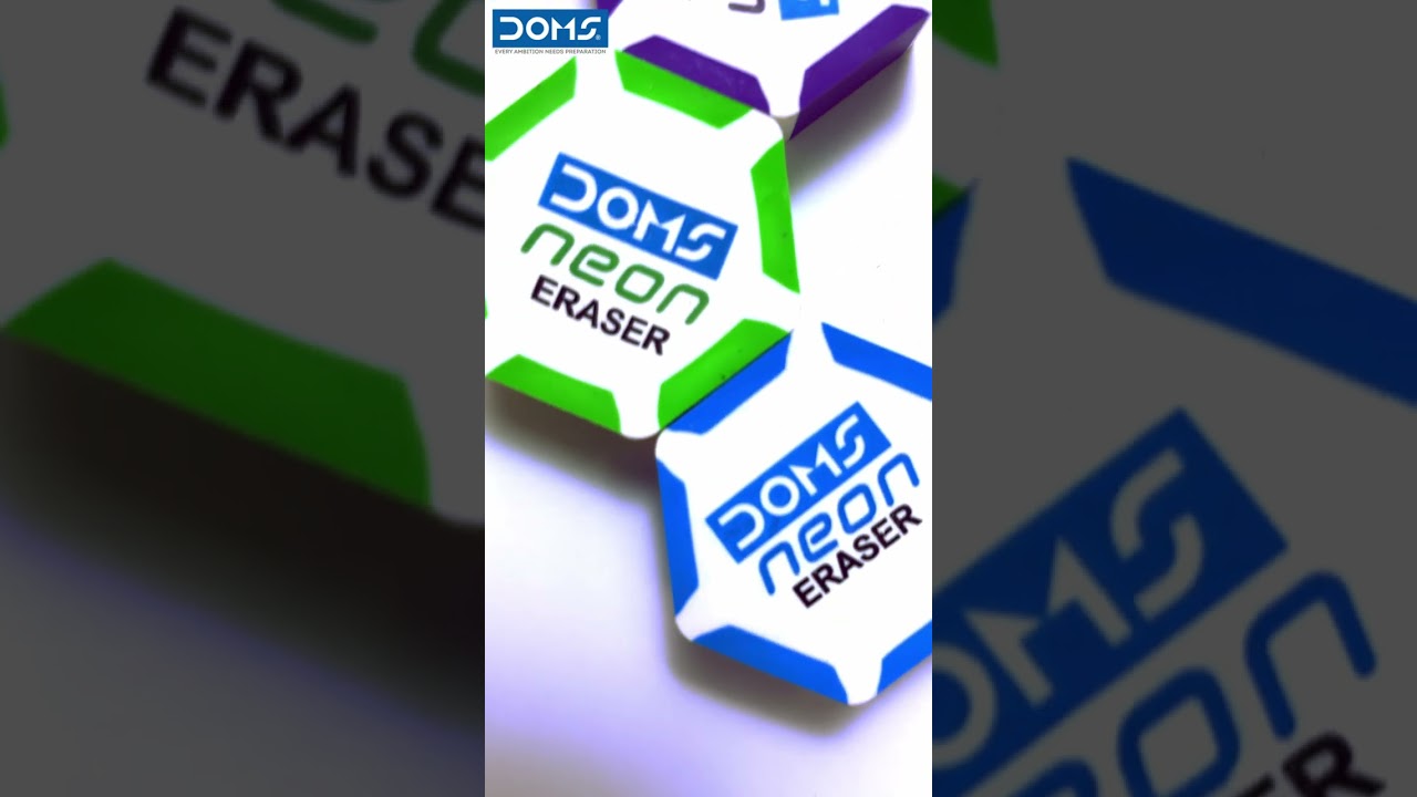 DOMS Neon HEX Erasers – Brighten Your Desk with Fun and Functionality!