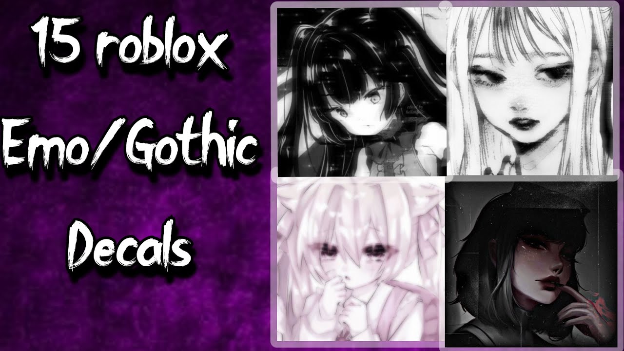 15 Emo/Gothic Roblox Decals! (Links in desc!) 