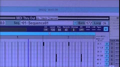 JJ-Sequencer (Upper part of a screen)