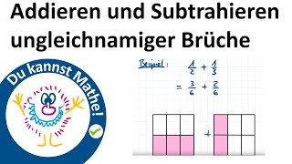 Brüche subtrahieren | Bruchrechnung - einfach erklärt | Lehrerschmidt