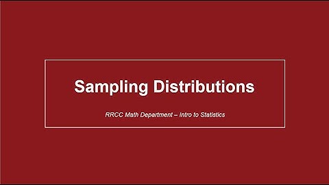 Sampling Distributions