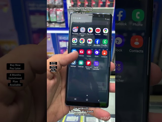 Samsung Galaxy Note 8 6gb Ram / 128gb Dual Sim Used Mobile In Dubai Orignal phone