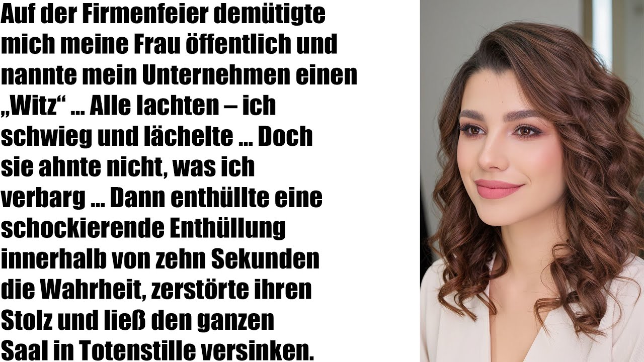 Auf der Firmenfeier demütigte mich meine Frau öffentlich und nannte mein Geschäft einen