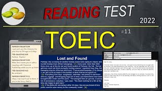 TOEIC Reading Test 11. Practice TOEIC Reading Test 2023 with Answers Sheet, PDF available.