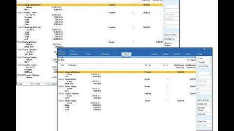 Tally Add On :Display Only On Account Transactions in Daybook of Ledgers having Bill Wise Entry.