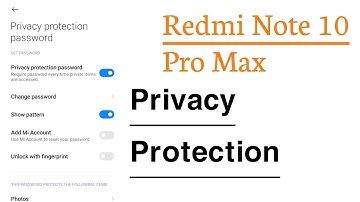 Redmi Note 10 Pro Max Privacy Protection Setting | Photo Video Music Etc Hide Kaise Kare 10 Pro Max