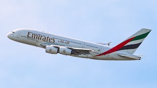 Emirates A380 Banking after departure | Amsterdam Schiphol | 4K