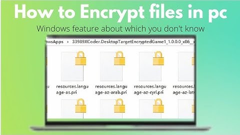 How to Encrypt files in Pc Windows 10 | Pc tips and tricks