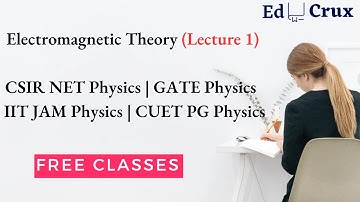 Electromagnetic Theory Lecture 1|CSIR NET Physics | GATE Physics | IIT JAM Physics | CUET PG Physics