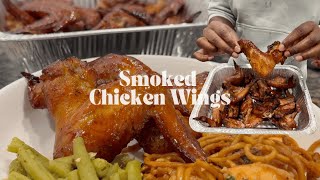 Smoked Chicken Wings | Crispy BBQ Chicken Wings on East Oak Electric Smoker Vlog